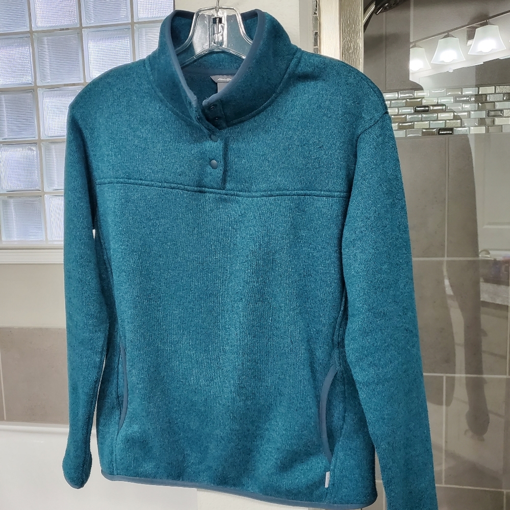 Eddie Bauer Women's Radiator Fleece Snap Mock Pullover Sz S